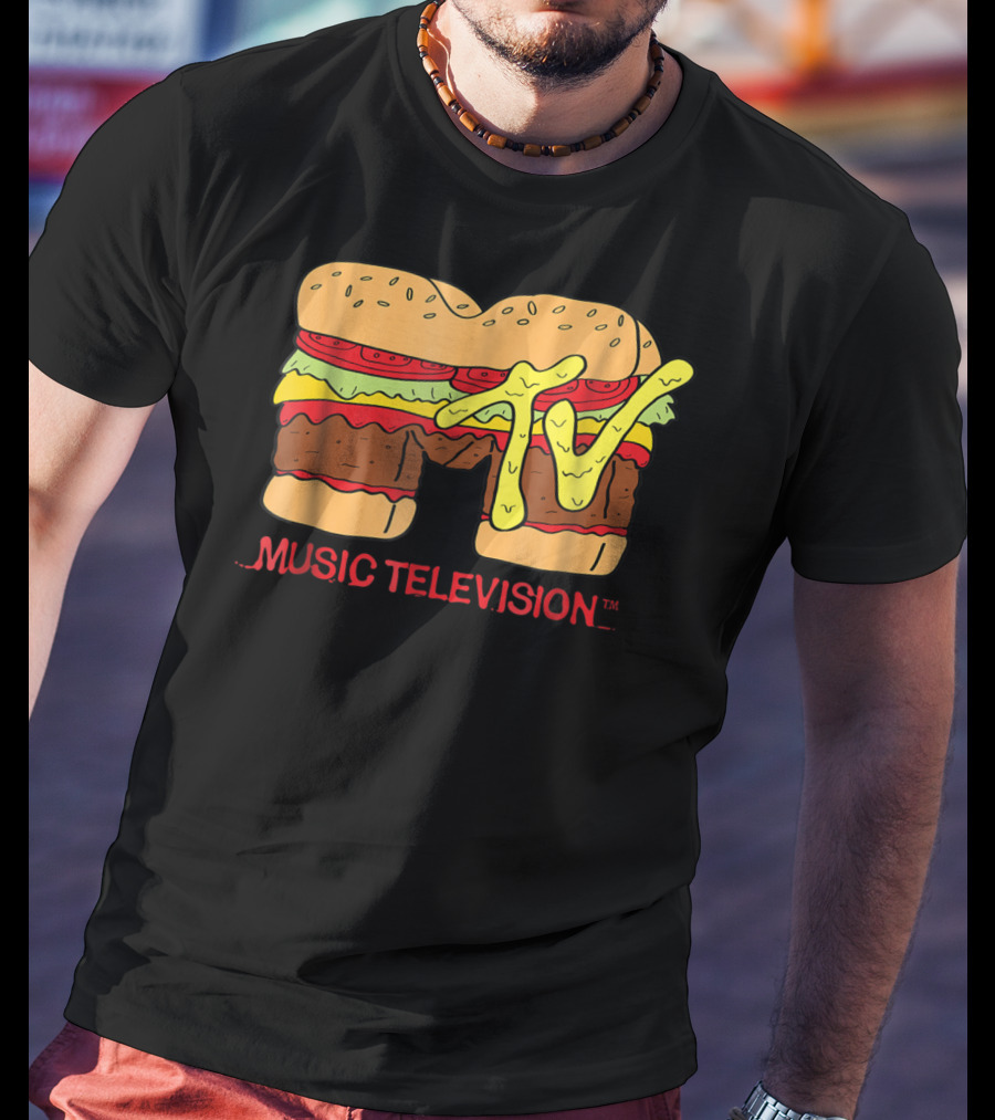 MTV Classic Hamburger Music Television T-Shirt