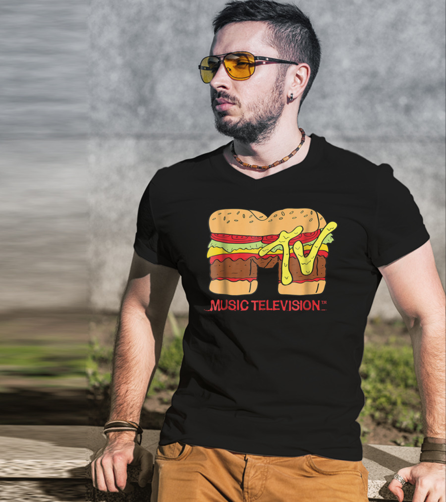 MTV Classic Hamburger Music Television T-Shirt