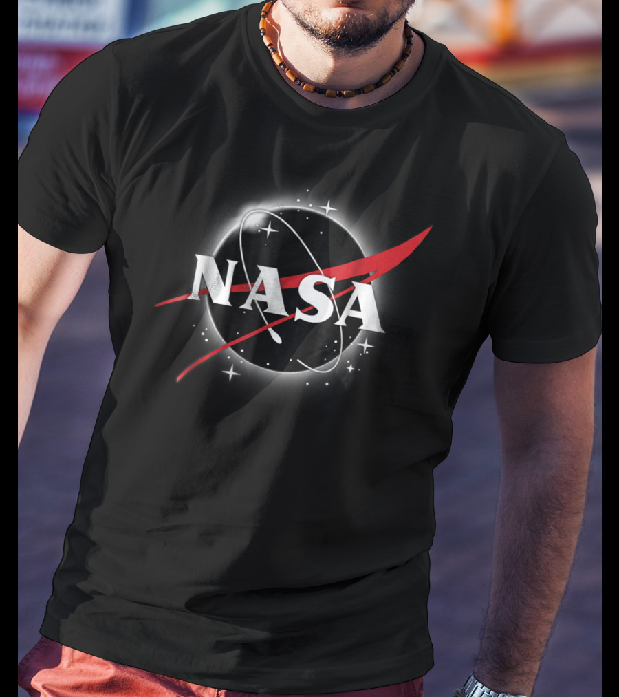 NASA Total Solar Eclipse Classic Logo Design Sphere T-Shirt