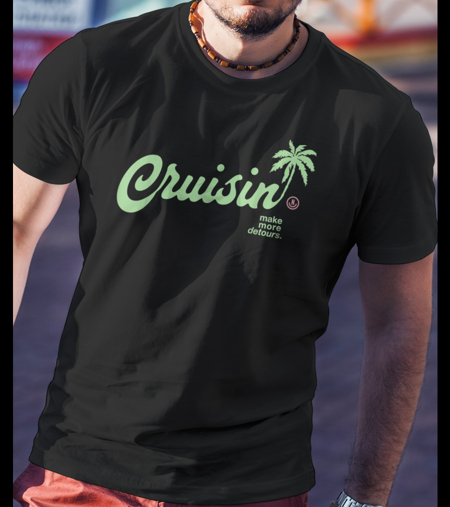 Cruisin Neff 80s Make More Detours Classic Car Palm Tree T-Shirt