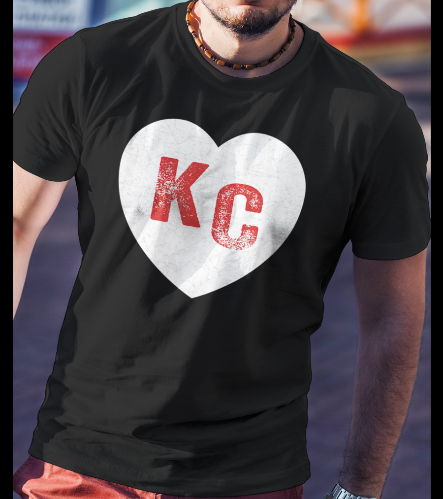 Vintage Red KC Heart Kansas City Love T-Shirt