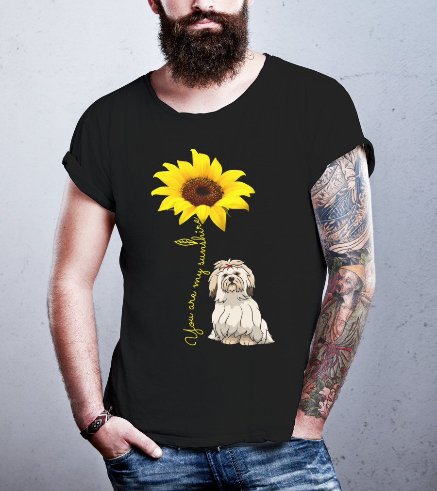 Lhasa Apso Mom You Are My Sunshine Sunflower T-Shirt