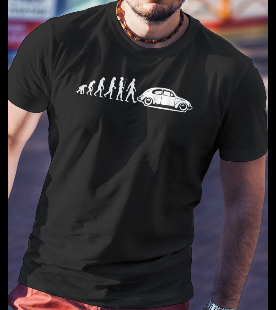 Mens Evolution Beetle Bug Oldtimer Iconic Volkswagen Evolutionary Journey T-Shirt