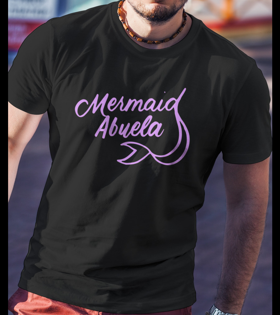 Mermaid Abuela Mermaids Theme Birthday Party XI Lilac Tail T-Shirt