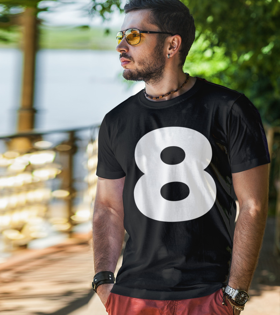 Number 8 Jersey Style Sport Team Fan Group T-Shirt
