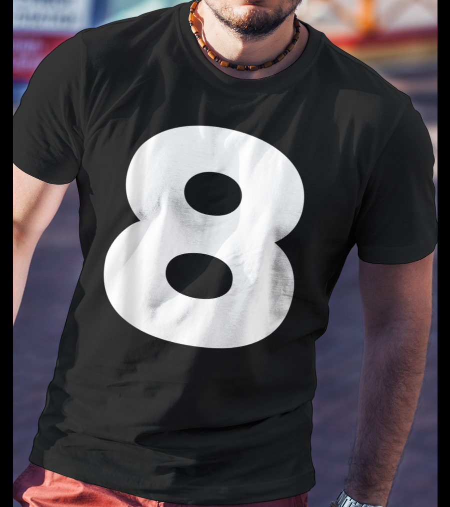 Number 8 Jersey Style Sport Team Fan Group T-Shirt