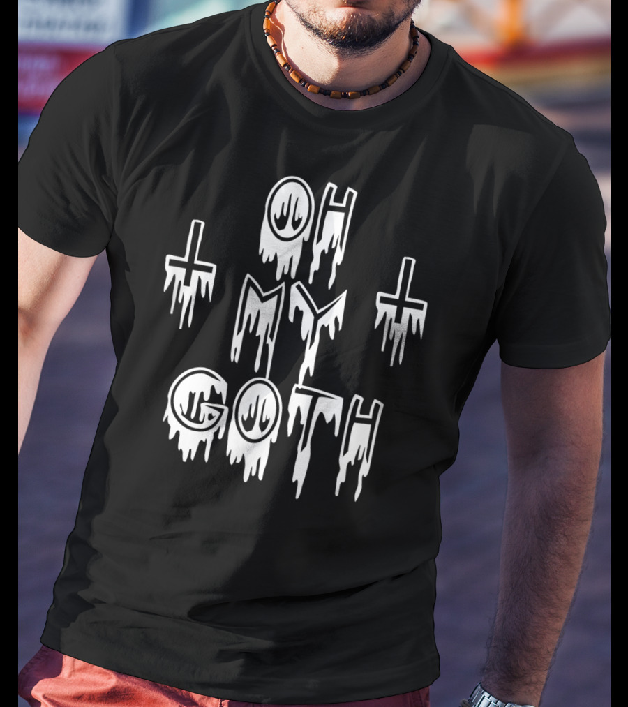 Oh My Goth Gothic Emo Pastel Goth Dripping Crosses T-Shirt