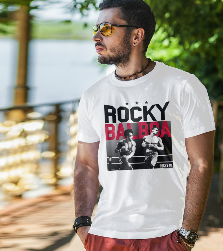 Rocky Balboa And Ivan Drago Fight Scene From Rocky IV Classic Look 30181 T-Shirt