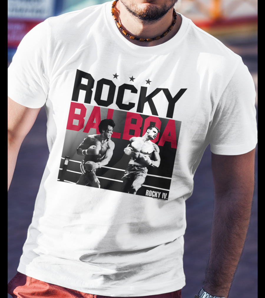 Rocky Balboa And Ivan Drago Fight Scene From Rocky IV Classic Look 30181 T-Shirt