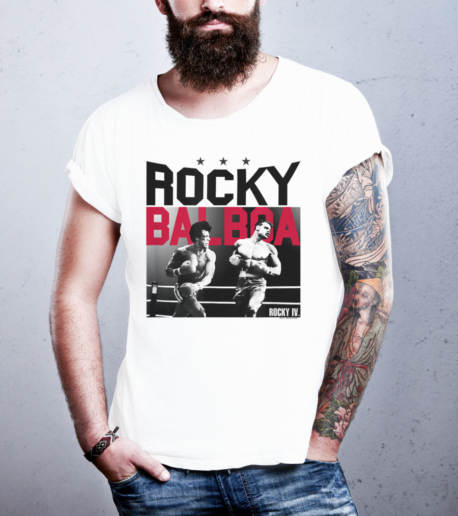 Rocky Balboa And Ivan Drago Fight Scene From Rocky IV Classic Look 30181 T-Shirt