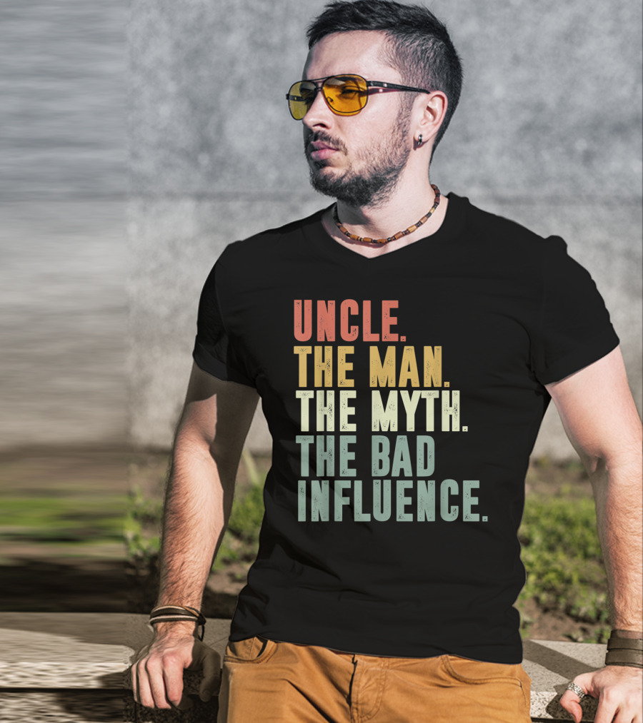 Vintage Uncle The Man The Myth The Bad Influence T-Shirt