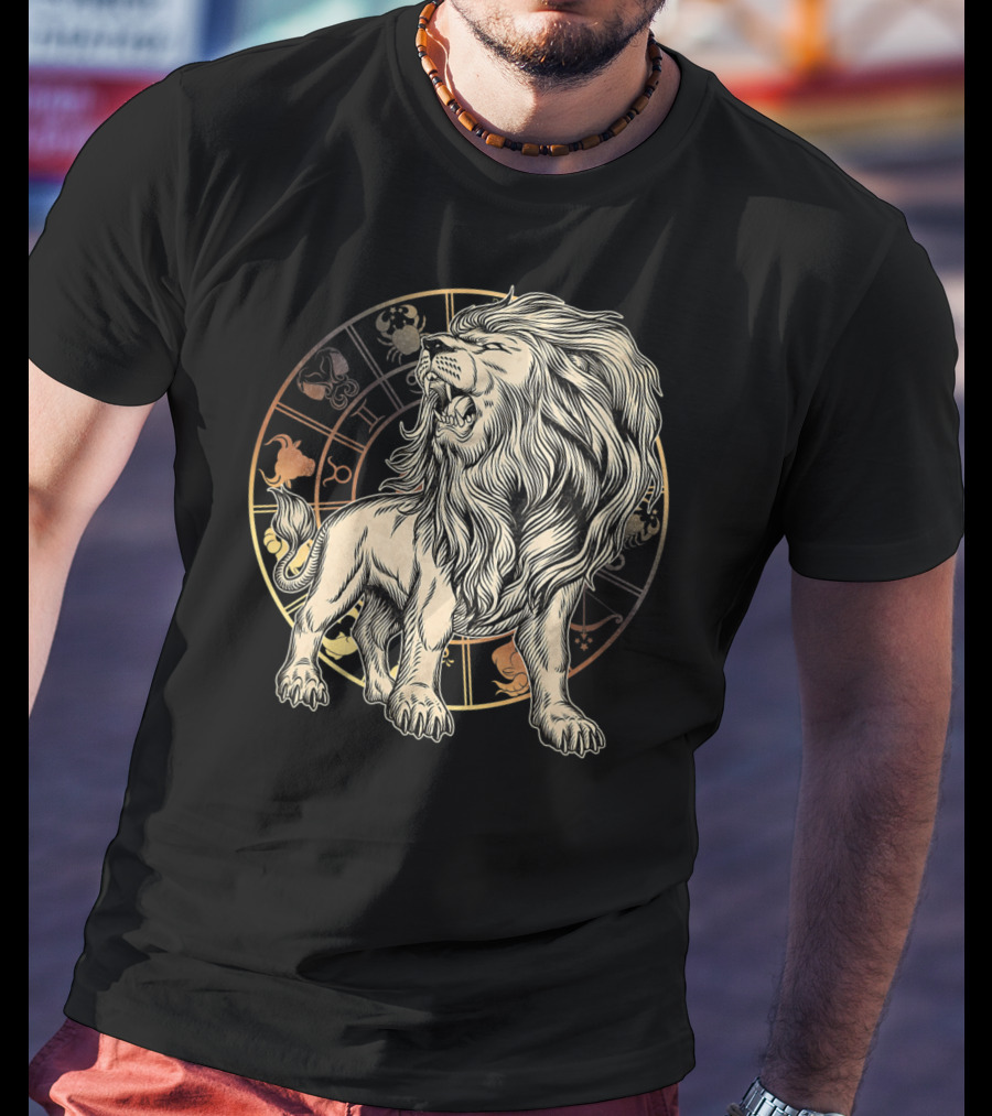 Leo Zodiac Birthday Born In July August T-Shirt
