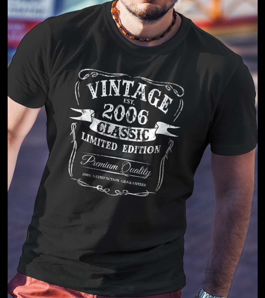Vintage Est 2006 Classic 100% Satisfaction Guaranteed T-Shirt