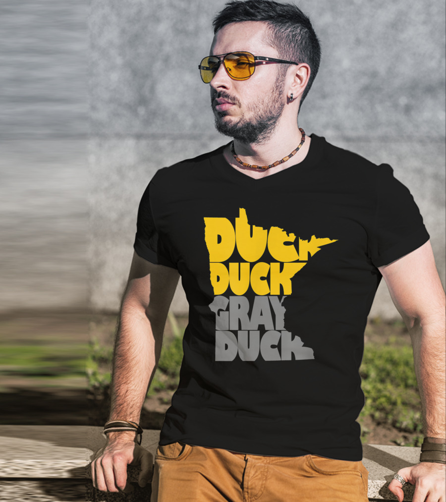 Duck Duck Gray Duck Minnesota Map T-Shirt