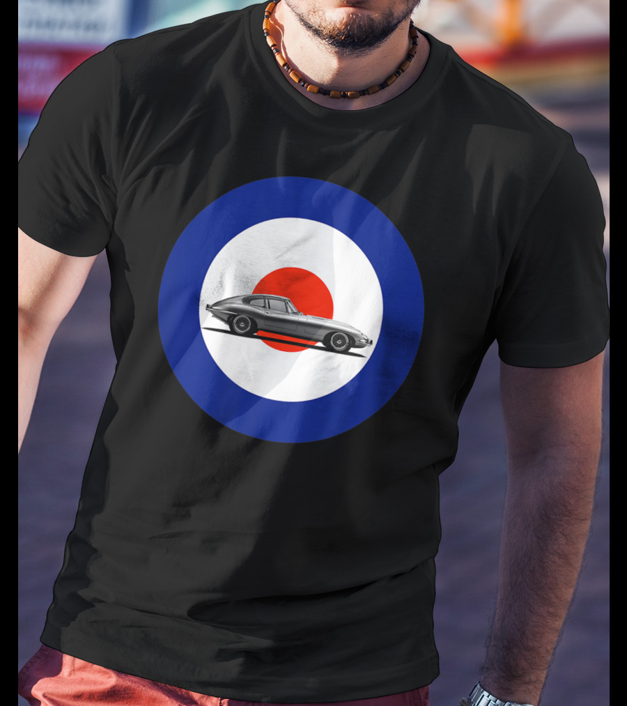Etype Jaguar On RAF Roundel Classic Car T-Shirt