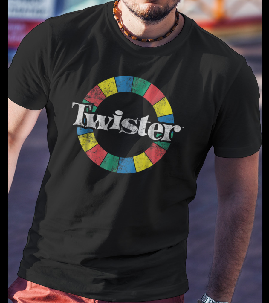 Twister Game Hasbro Colorful Circle T-Shirt