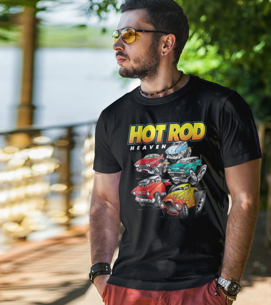 Hot Rod Heaven Classic And Antique Cars Vintage Style Collection T-Shirt