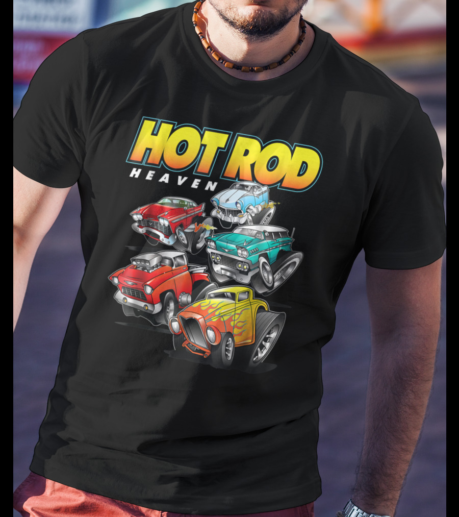 Hot Rod Heaven Classic And Antique Cars Vintage Style Collection T-Shirt