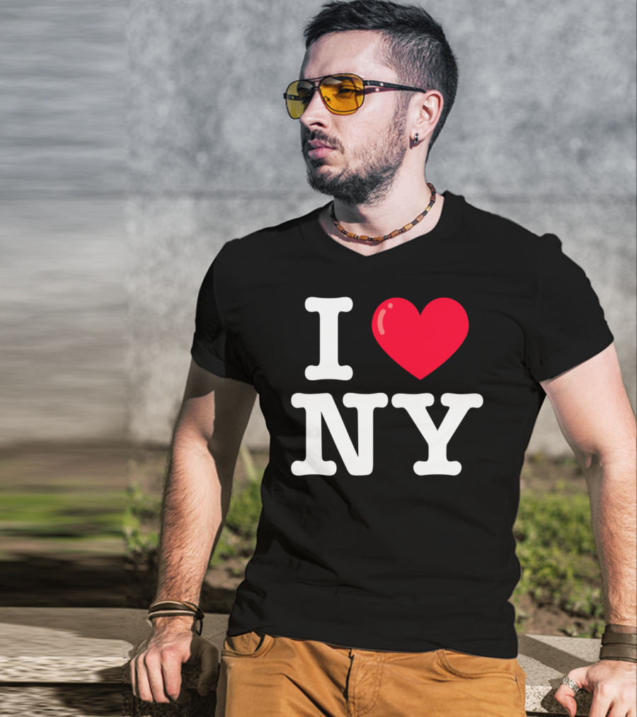 I Heart NY Classic Typewriter Font T-Shirt