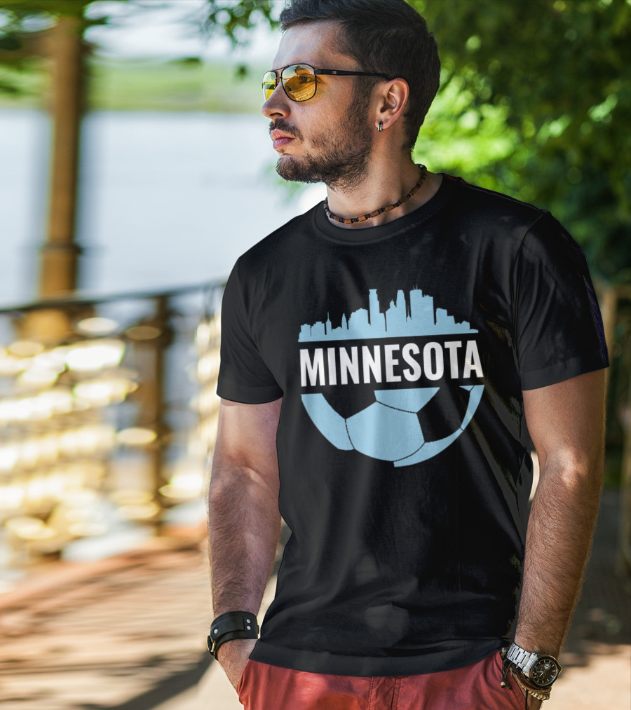 Minnesota Soccer Pride Futbol Skyline T-Shirt