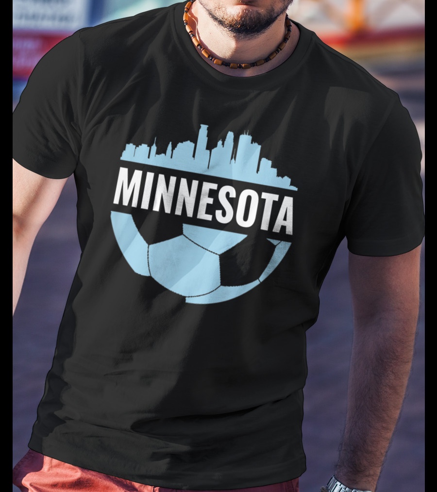 Minnesota Soccer Pride Futbol Skyline T-Shirt