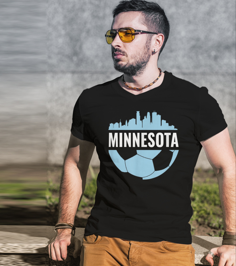Minnesota Soccer Pride Futbol Skyline T-Shirt