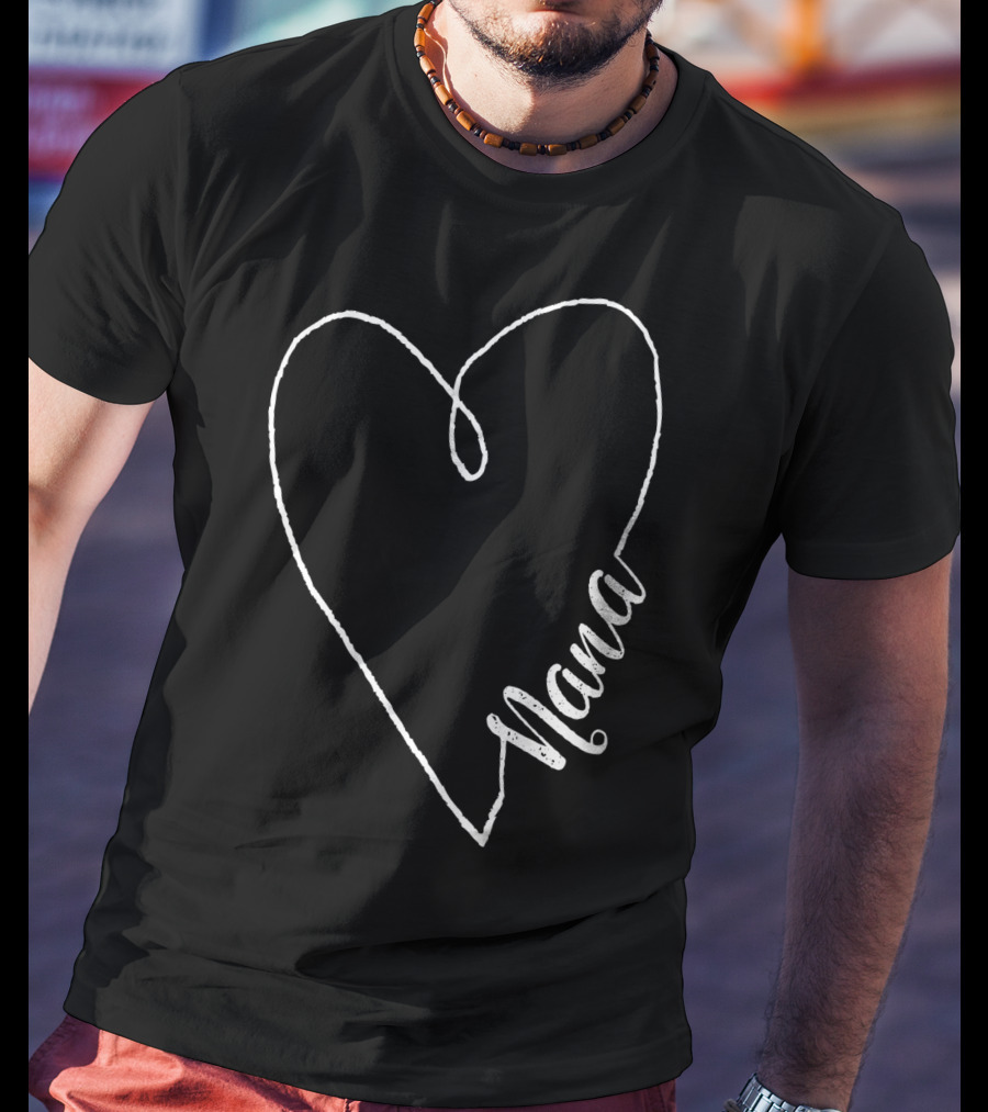 Nana Heart Outline T-Shirt