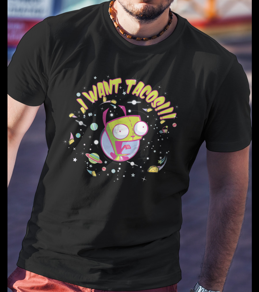 Invader Zim Gir I Want Tacos Cosmic Adventure Nickelodeon T-Shirt
