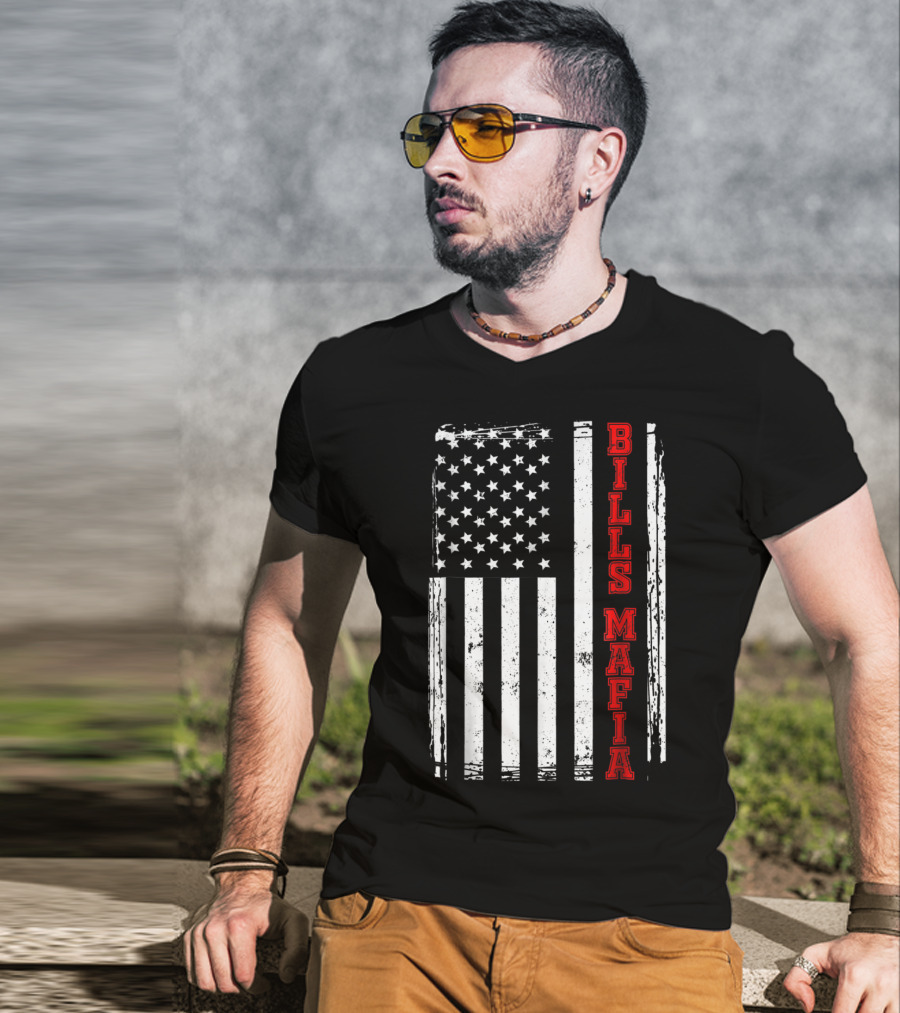Bills Mafia USA Flag Buffalo T-Shirt