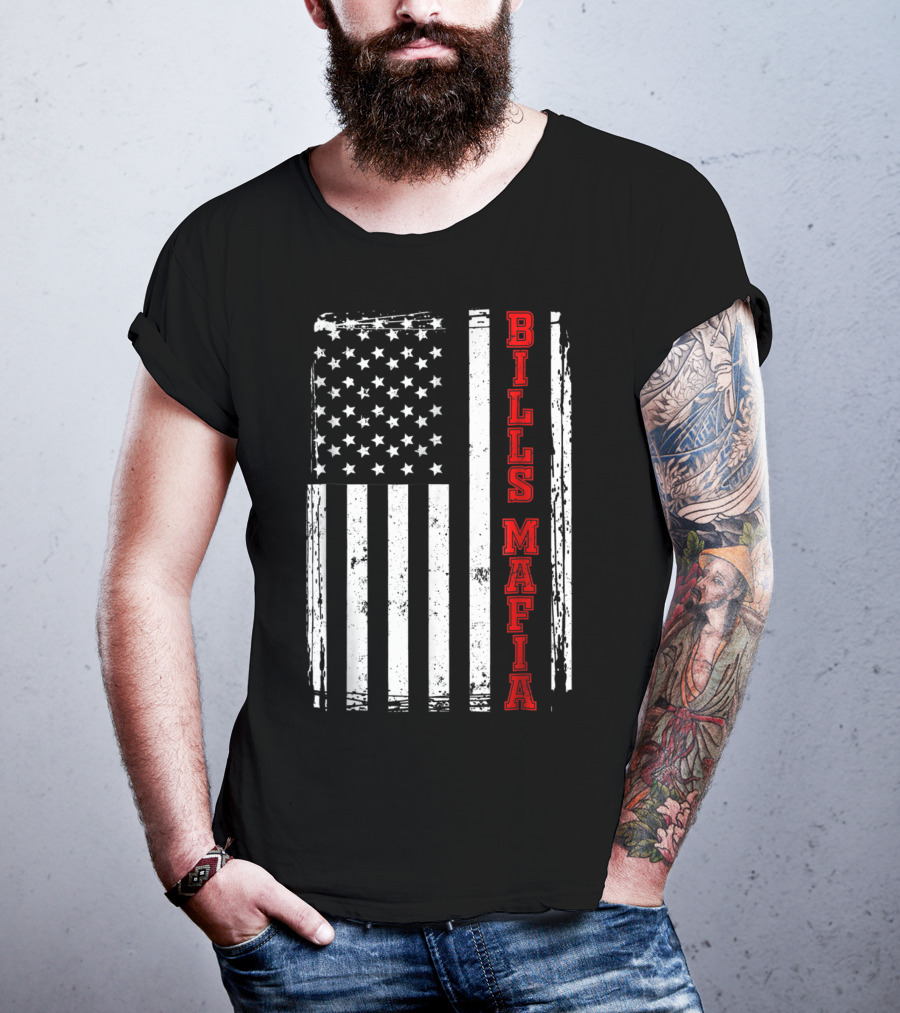 Bills Mafia USA Flag Buffalo T-Shirt