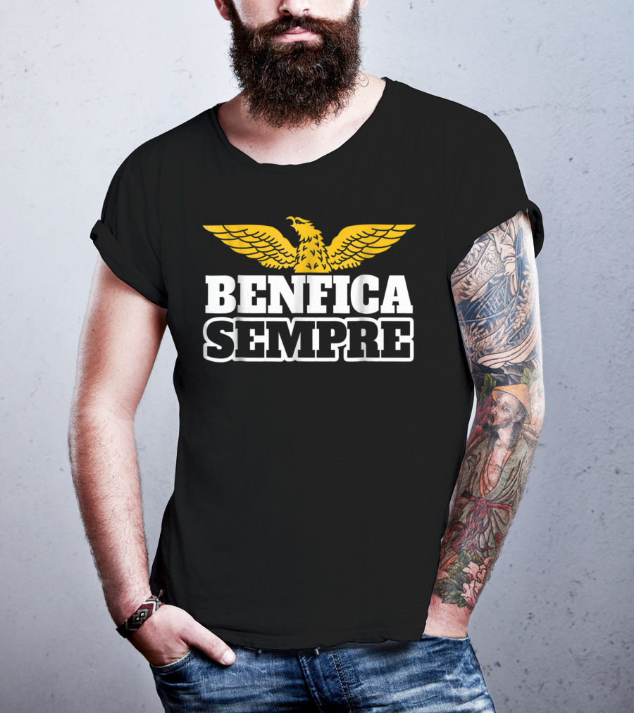 Benfica Sempre Fans Soccer Football Portugal Eagle Winged T-Shirt