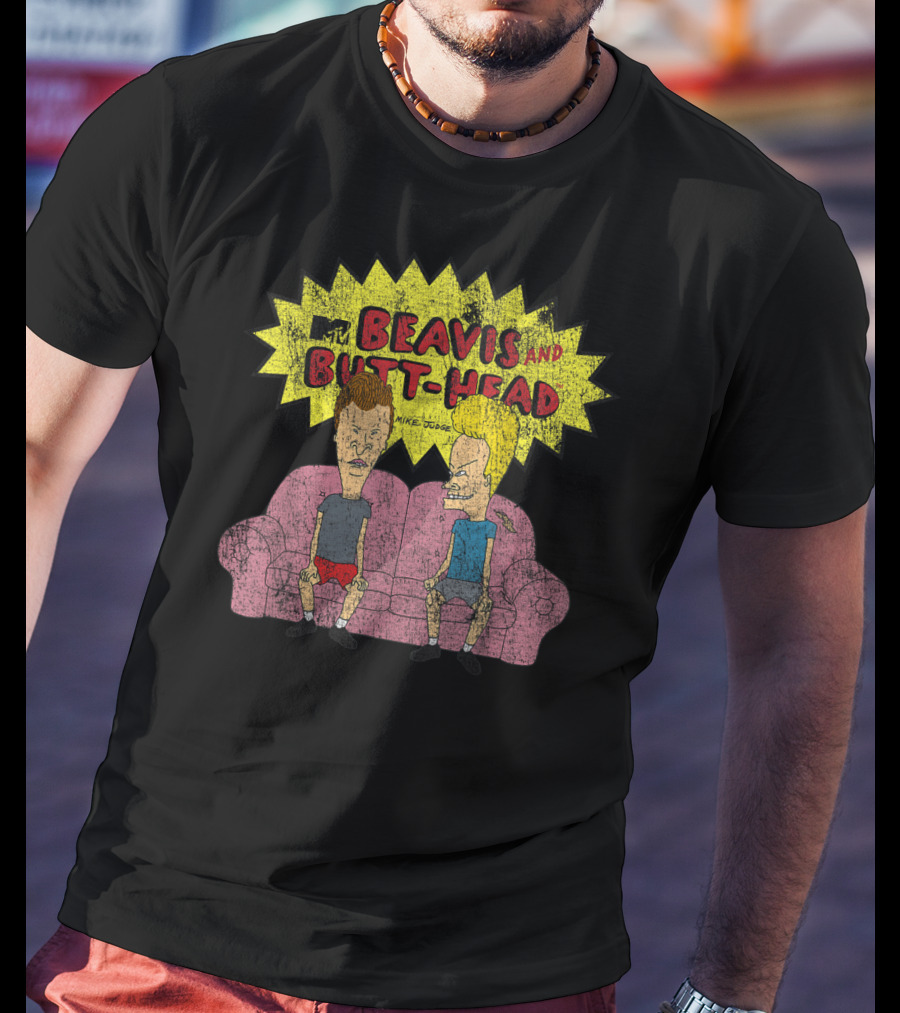 MTV Beavis And Butt-Head Mike Judge Distressed Couch T-Shirt
