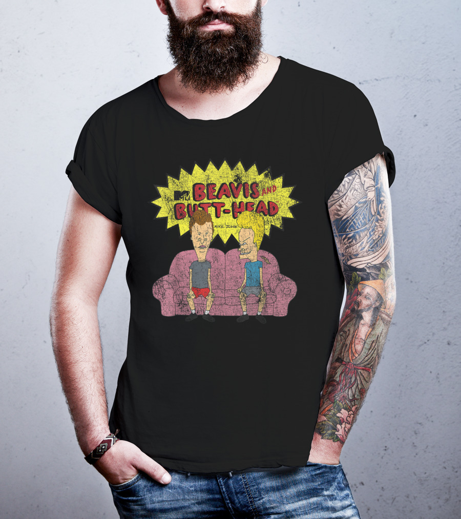MTV Beavis And Butt-Head Mike Judge Distressed Couch T-Shirt
