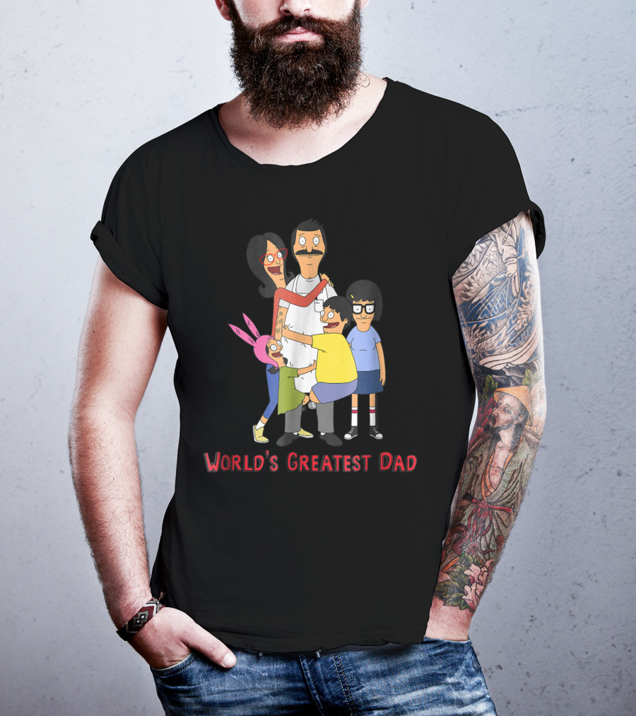 Bob's Burgers World's Greatest Dad Family Hug T-Shirt