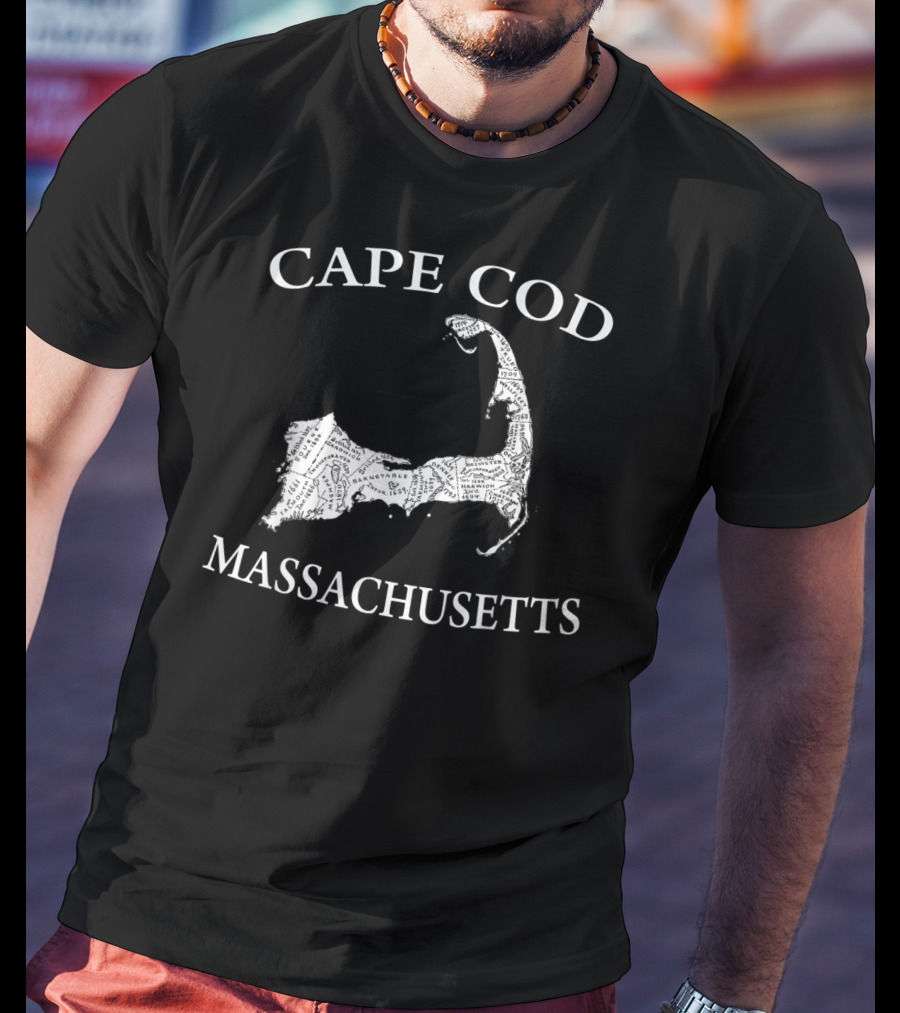 Cape Cod Massachusetts Map T-Shirt