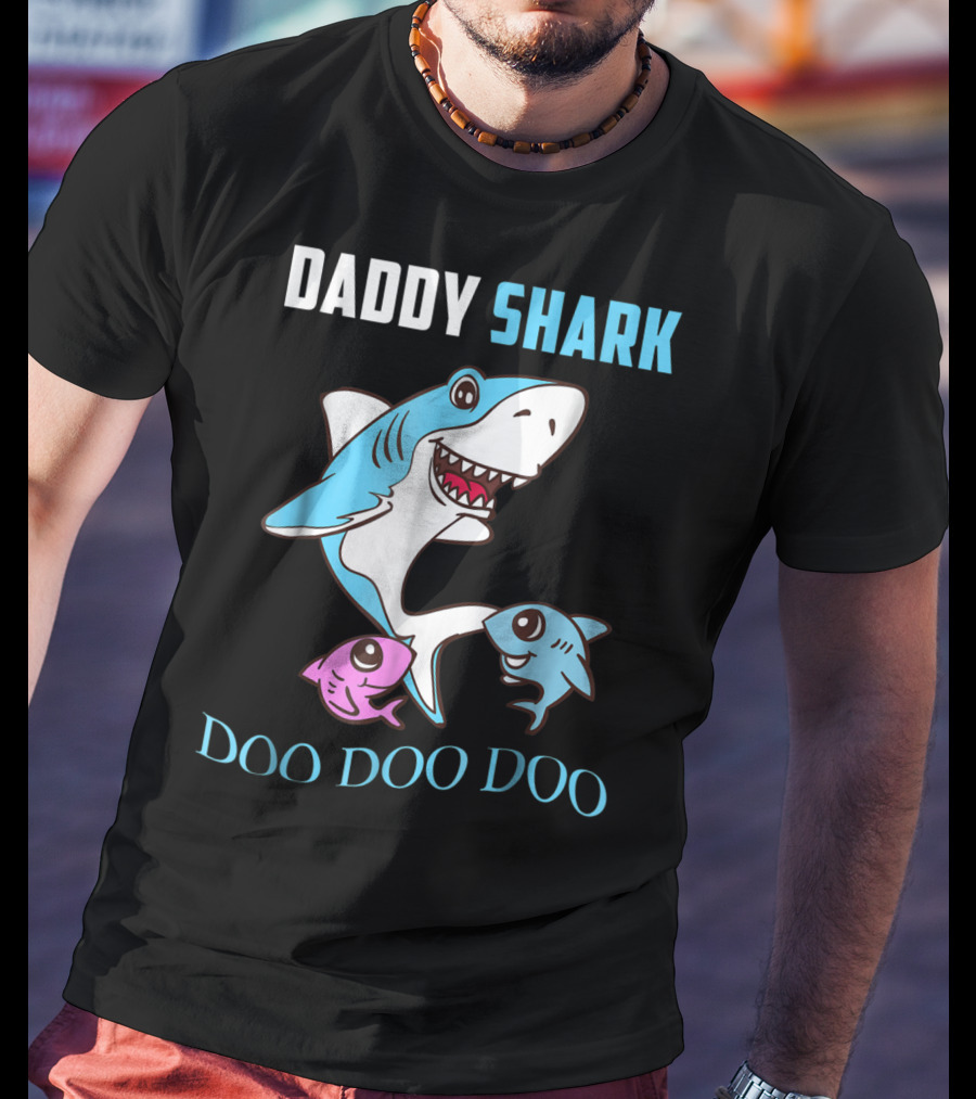 Daddy Shark Doo Doo Doo Adult Father Family Matching T-Shirt