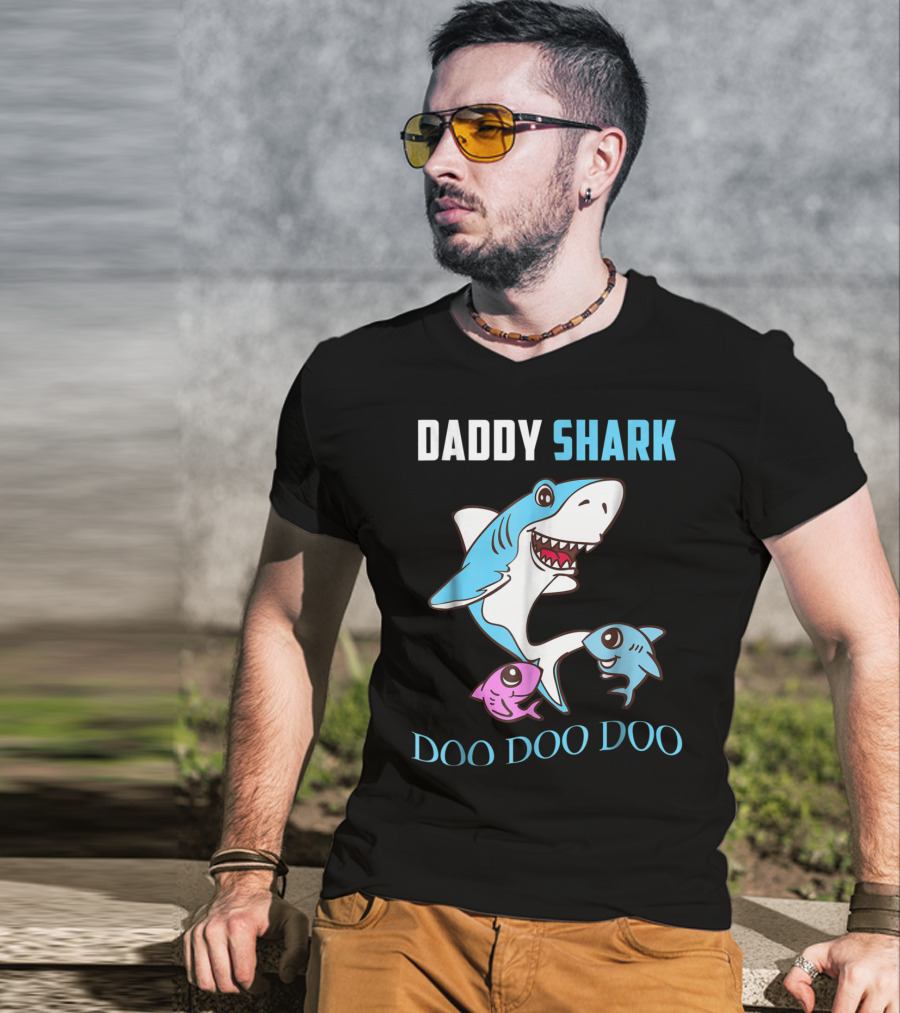 Daddy Shark Doo Doo Doo Adult Father Family Matching T-Shirt