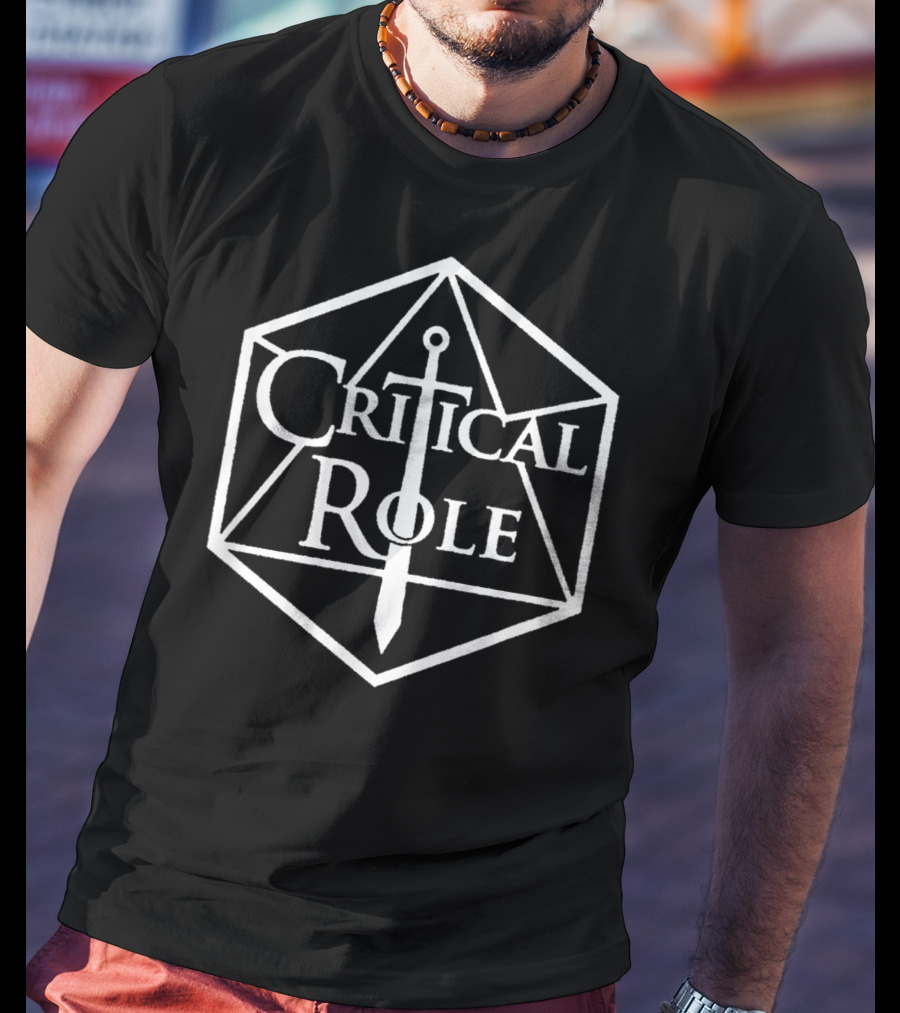 Critical Role Sword Logo Dice T-Shirt