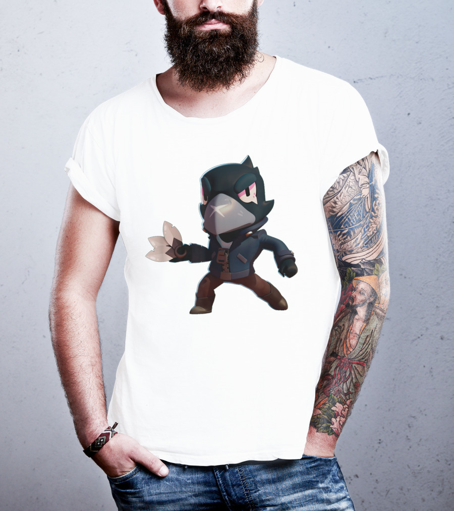 Crow Brawl Stars Kid Gamer Character T-Shirt