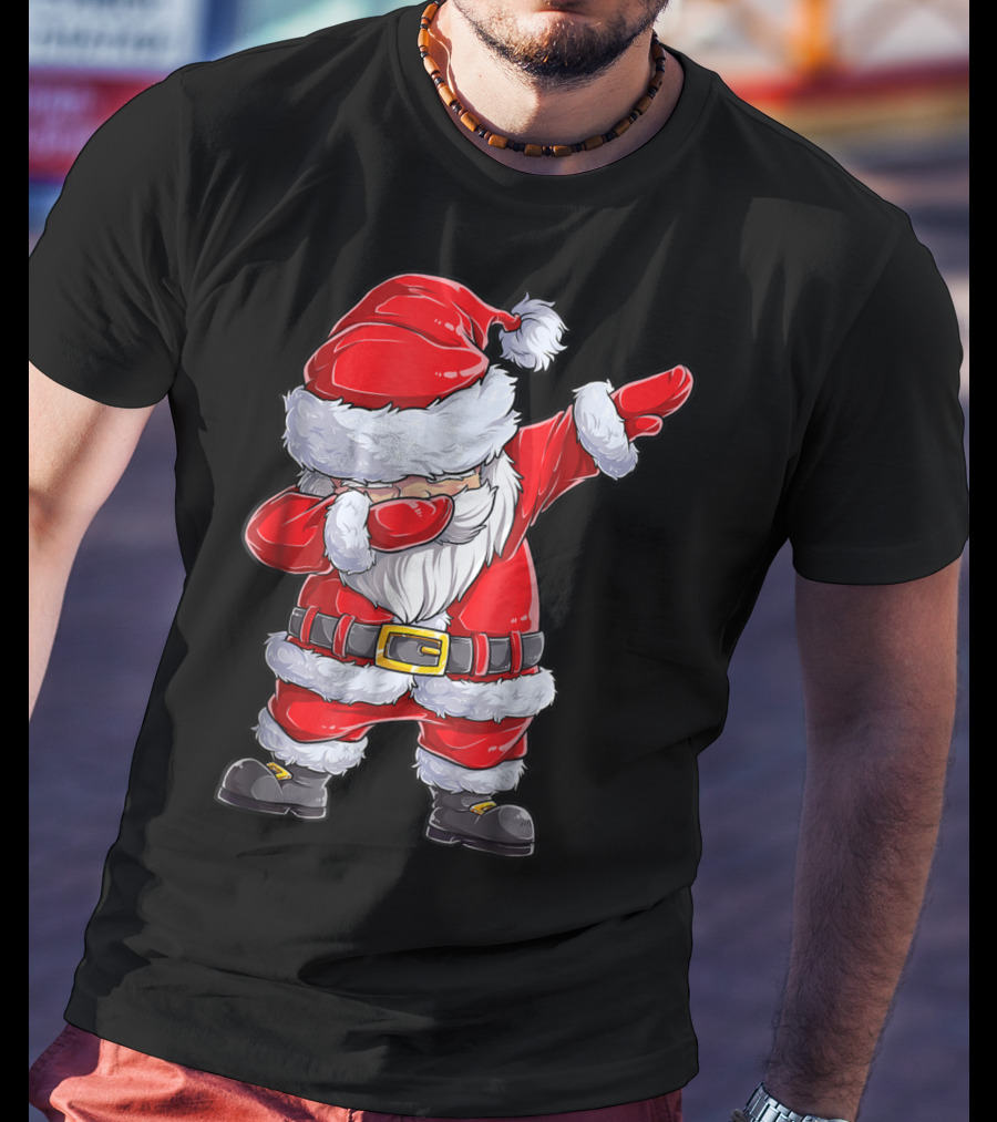 Dabbing Santa Christmas Boys Holiday Dance T-Shirt