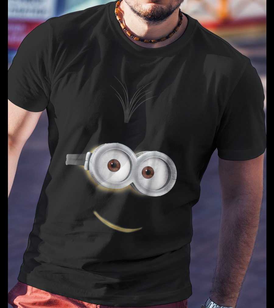 Despicable Me Minions Kevin Face Smile Eyes Goggles Hair T-Shirt