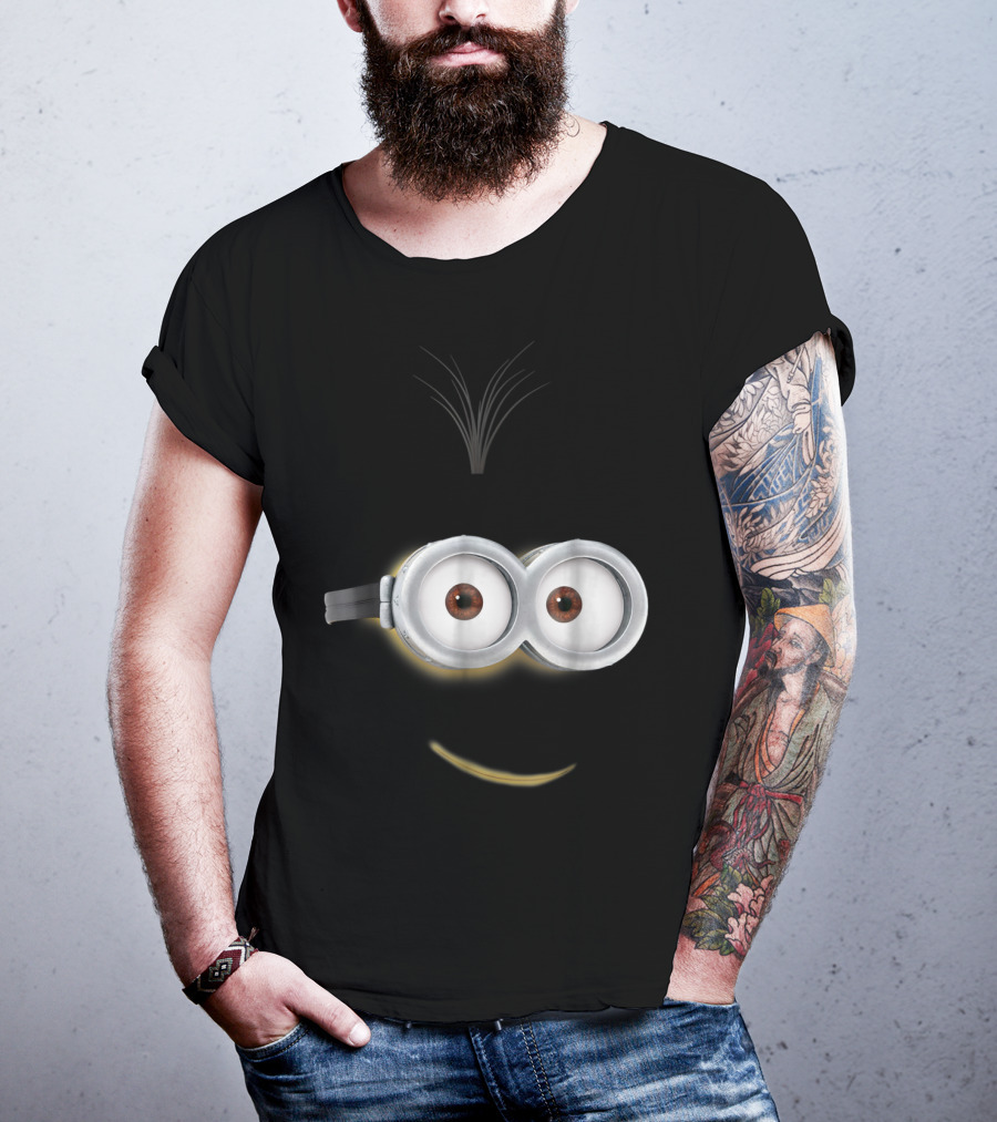 Despicable Me Minions Kevin Face Smile Eyes Goggles Hair T-Shirt