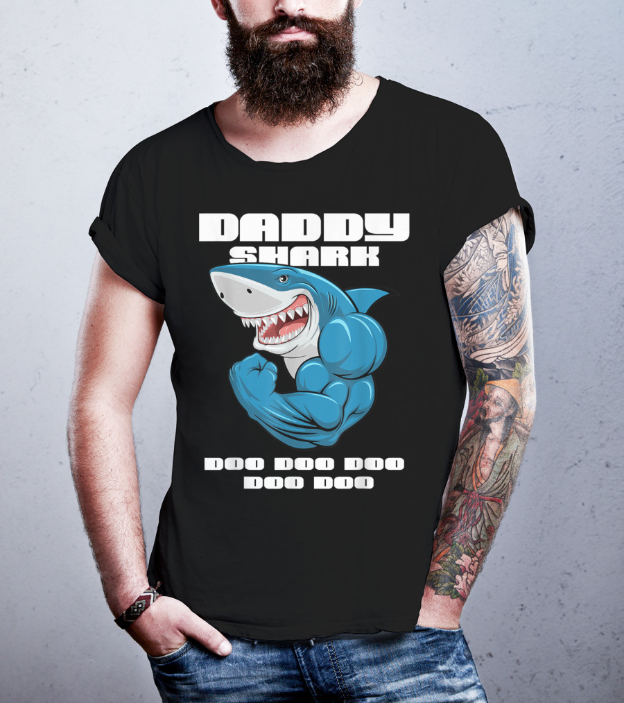 Daddy Shark Doo Doo Doo Doo Matching Family Shark T-Shirt