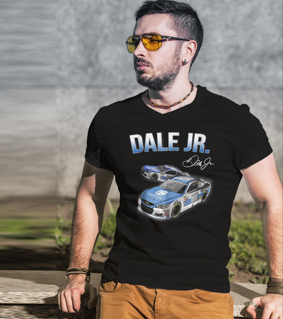Dale Earnhardt Jr Fan For Life Nationwide Car Signature T-Shirt