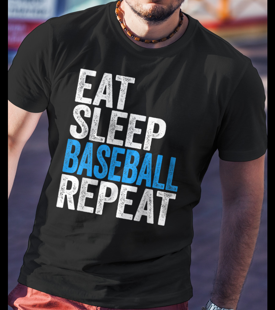 Eat Sleep Baseball Repeat Classic Sports Routine T-Shirt