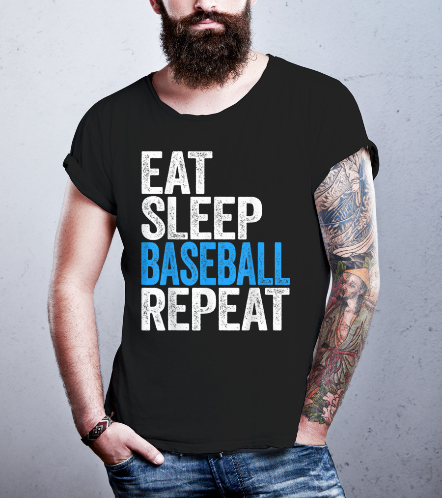 Eat Sleep Baseball Repeat Classic Sports Routine T-Shirt
