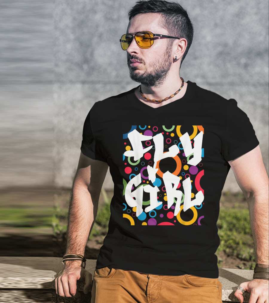 Fly Girl Colorful Old School Hip Hop B Girl T-Shirt