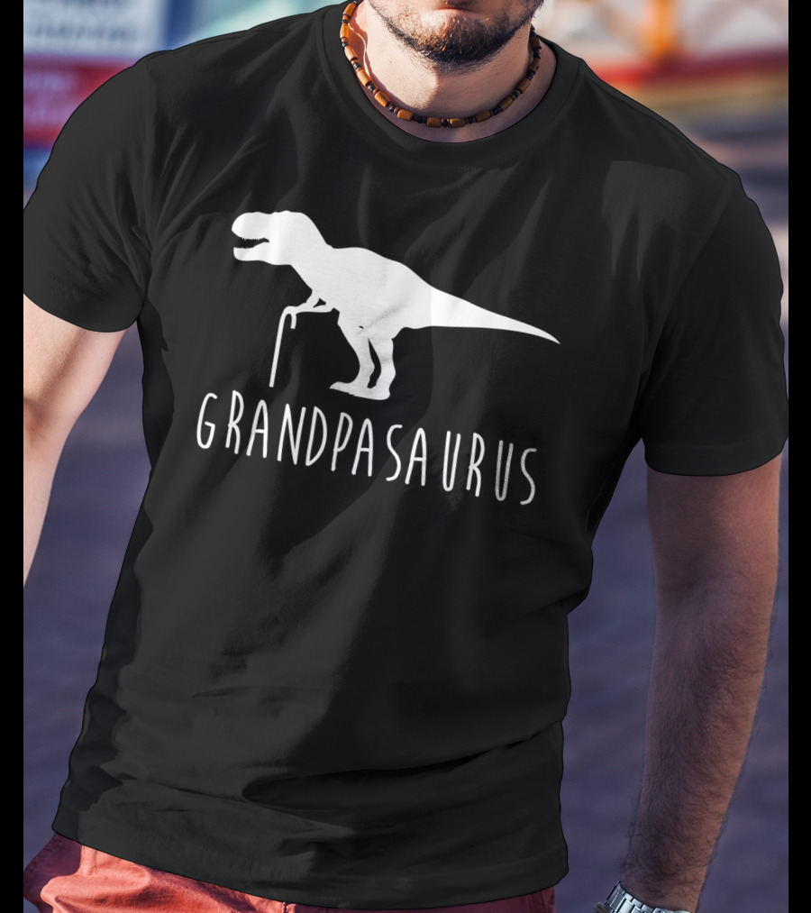 Grandpasaurus Lightweight Custom Ed Dinosaur Cane T-Shirt