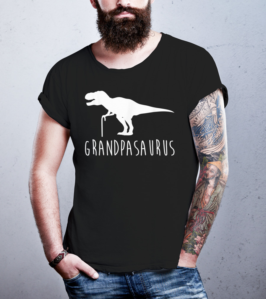 Grandpasaurus Lightweight Custom Ed Dinosaur Cane T-Shirt