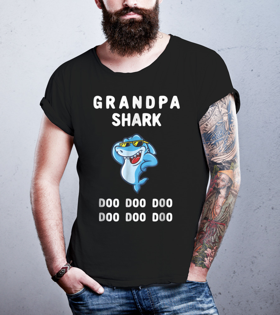 Grandpa Shark Doo Doo Doo Sunglasses Fun Grandpa Shark Doo Doo Doo T-Shirt